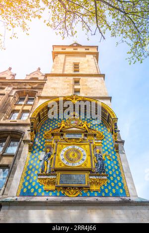 L'orologio della Conciergerie - il primo orologio pubblico a Parigi, in Francia Foto Stock