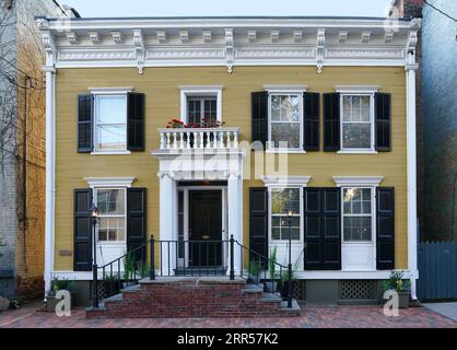 Casa ben conservata costruita nei primi anni '1700, Schenectady, New York Foto Stock