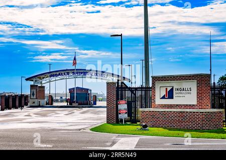 Ingalls Shipbuilding East Bank, una divisione della Huntington Ingalls Industries, è raffigurata il 2 settembre 2023 a Pascagoula, Mississippi. Foto Stock