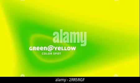 Sfondo sfumato semplice da verde a giallo con forma arrotondata sfocata. Pattern grafico vettoriale astratto Illustrazione Vettoriale
