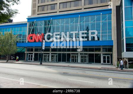 CNN Center Downtown Atlanta, Georgia Foto Stock