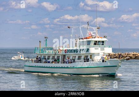 La Viking Star arriva al molo di montauk Foto Stock