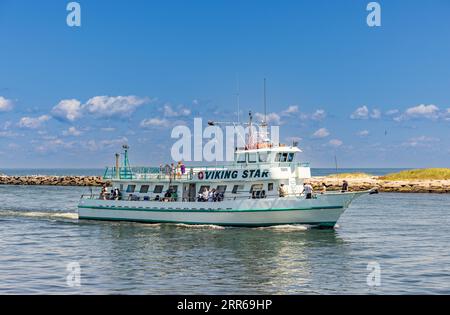 La Viking Star arriva al molo di montauk Foto Stock