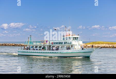 La Viking Star arriva al molo di montauk Foto Stock