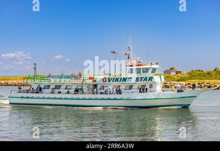 La Viking Star arriva al molo di montauk Foto Stock