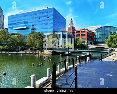 Waterplace Park a Providence, Rhode Island Foto Stock