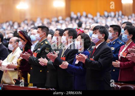 210304 -- PECHINO, 4 marzo 2021 -- la quarta sessione del 13° Comitato Nazionale della Conferenza consultiva politica del popolo cinese, CPPCC, apre presso la grande sala del popolo a Pechino, capitale della Cina, 4 marzo 2021. DUE SESSIONSCHINA-PECHINO-CPPCC-SESSIONE ANNUALE-APERTURA CN WANGXYE PUBLICATIONXNOTXINXCHN Foto Stock