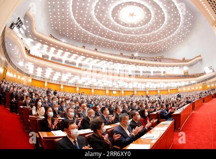 210304 -- PECHINO, 4 marzo 2021 -- la quarta sessione del 13° Comitato Nazionale della Conferenza consultiva politica del popolo cinese, CPPCC, apre presso la grande sala del popolo a Pechino, capitale della Cina, 4 marzo 2021. DUE SESSIONSCHINA-PECHINO-CPPCC-SESSIONE ANNUALE-APERTURA CN CHENXJIANLI PUBLICATIONXNOTXINXCHN Foto Stock