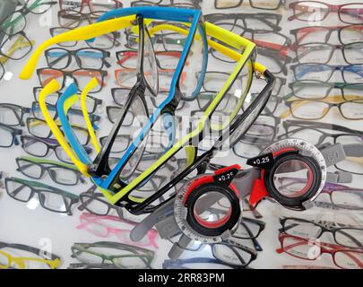 Lenti correttive per la vicinanza, primo piano della foto Foto Stock