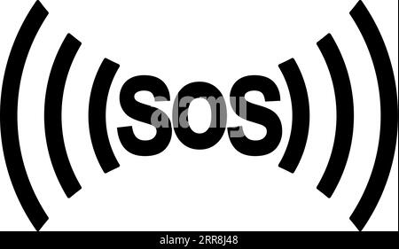 SOS ICON International DISTRESS SIGNAL Illustrazione Vettoriale