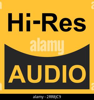 Icona segnali audio ad alta risoluzione audio ad alta risoluzione Illustrazione Vettoriale