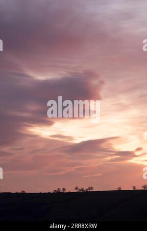 Cieli spettacolari su Bridgnorth, Shropshire, Inghilterra Foto Stock