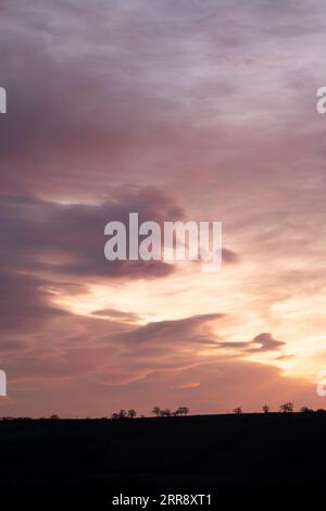 Cieli spettacolari su Bridgnorth, Shropshire, Inghilterra Foto Stock