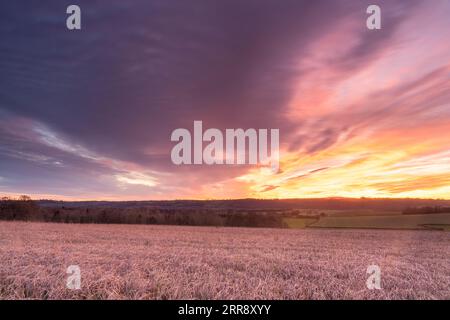 Cieli spettacolari su Bridgnorth, Shropshire, Inghilterra Foto Stock