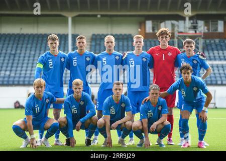 Turku, Finlandia. 7 settembre 2023. Teamphoto dell'islanda U21 durante la partita amichevole internazionale di calcio U21 tra Finlandia e Islanda al Veritas Stadium di Turku, Finlandia. (Tara Jaakkola/SPP) credito: SPP Sport Press Photo. /Alamy Live News Foto Stock