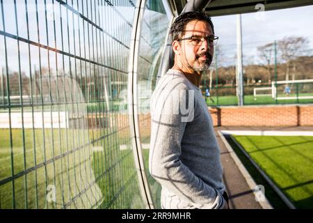 L'allenatore di calcio David Wagner fotografò a Huddersfield nel 2016 Foto Stock