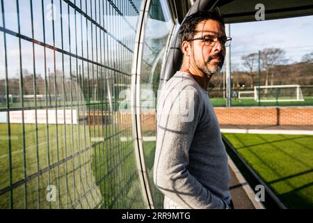 L'allenatore di calcio David Wagner fotografò a Huddersfield nel 2016 Foto Stock