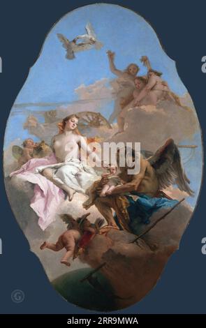 Giovanni Battista Tiepolo - Allegoria con Venere e tempo 1754-58 Foto Stock