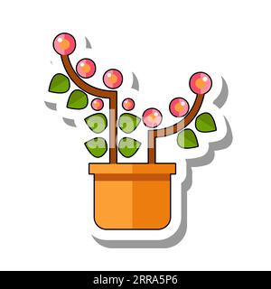 Impianto interno con foglie piccole Illustrazione Vettoriale