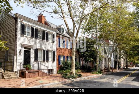 Architettura tradizionale a Georgetown, Washington DC, USA Foto Stock