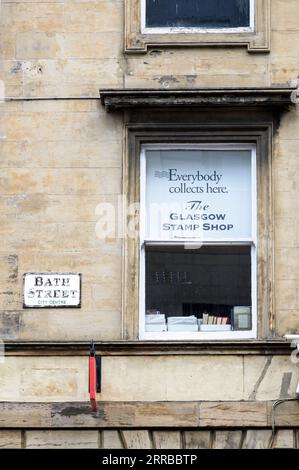 The Glasgow Stamp Shop, Bath Street, Glasgow, Scozia, Regno Unito, Europa Foto Stock
