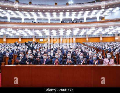 211009 -- PECHINO, 9 ottobre 2021 -- Un incontro commemorativo che segna il 110° anniversario della Rivoluzione del 1911 si tiene presso la grande sala del popolo di Pechino, capitale della Cina, 9 ottobre 2021. CINA-PECHINO-110° ANNIVERSARIO-RIVOLUZIONE DEL 1911-INCONTRO COMMEMORATIVO CN SHENXHONG PUBLICATIONXNOTXINXCHN Foto Stock