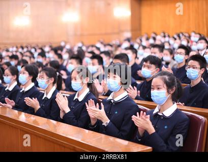 211009 -- PECHINO, 9 ottobre 2021 -- Un incontro commemorativo che segna il 110° anniversario della Rivoluzione del 1911 si tiene presso la grande sala del popolo di Pechino, capitale della Cina, 9 ottobre 2021. CINA-PECHINO-110° ANNIVERSARIO-RIVOLUZIONE DEL 1911-INCONTRO COMMEMORATIVO CN YANXYAN PUBLICATIONXNOTXINXCHN Foto Stock