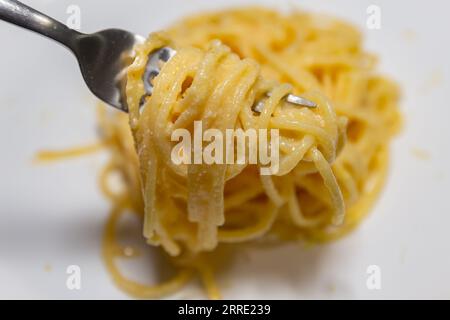 Pasta tradizionale italiana "Pasta al Limone" Foto Stock