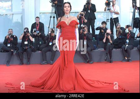 Venezia, Italia. 5 settembre 2023. Georgina Rodriguez partecipa a Red Carpet alla 80° Mostra Internazionale d'Arte cinematografica di Venezia giovedì 7 settembre 2023 a Venezia. Foto di Rocco Spaziani/UPI Credit: UPI/Alamy Live News Foto Stock