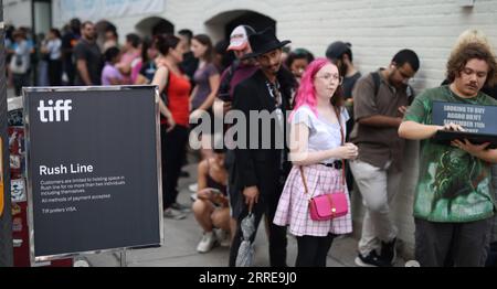 Toronto, Canada. 7 settembre 2023. Atmosfera durante il Toronto International Film Festival 2023 al TIFF Bell Lightbox il 7 settembre 2023 a Toronto, Ontario. Foto: PICJER/imageSPACE/Sipa USA credito: SIPA USA/Alamy Live News Foto Stock