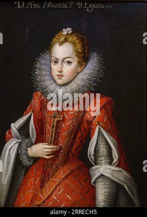 Infanta Ana d'Austria, 1609, Rodrigo de Villandrando, scuola di spagnolo, Nins, ritratti di bambini S. XVI-XIX, Museo sa bassa Blanca (msbb). Yannick Vu e Ben Jakober, Alcudia, Maiorca, Spagna. Foto Stock