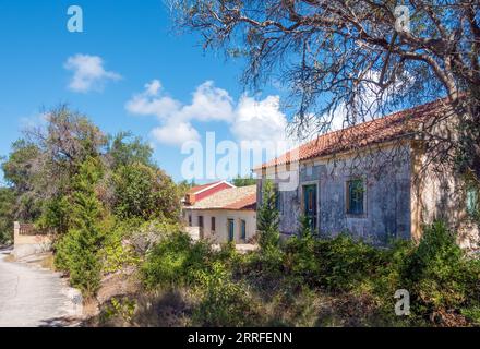 Architettura nell'isola di Ereikoussa, una delle tre isole Diapontia a nord-ovest di Corfù, Grecia Foto Stock