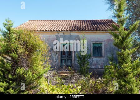 Architettura nell'isola di Ereikoussa, una delle tre isole Diapontia a nord-ovest di Corfù, Grecia Foto Stock