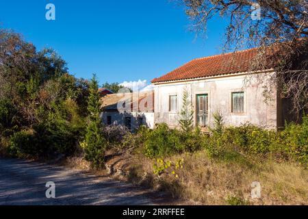 Architettura nell'isola di Ereikoussa, una delle tre isole Diapontia a nord-ovest di Corfù, Grecia Foto Stock