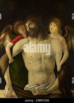 Giovanni Bellini - il Cristo morto sostenuto dagli Angeli 1465-70 Foto Stock