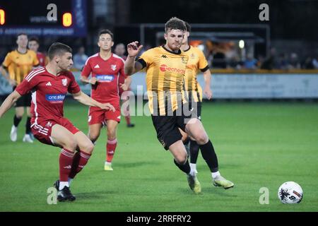 Southport / Scarborough 5 settembre 2023 Big Help Stadium .Southport. Vanarama National League North. Southport 3 Scarborough 1 Foto Stock