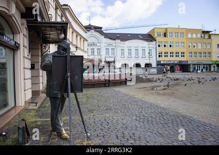 Uzhhorod, Ucraina - 24 agosto 2023: Monumento a Ihnatiy Roshkovych Foto Stock