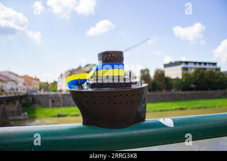 Uzhhorod, Ucraina - 24 agosto 2023: RMS Carpathia mini scultura Foto Stock