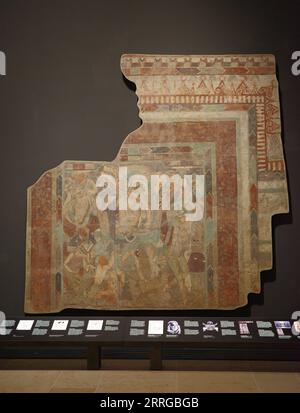 220516 -- BERLINO, 16 maggio 2022 -- foto scattata il 15 maggio 2022 mostra un dipinto murale delle Grotte di Kizil al Museo di Arte Asiatica di Berlino, Germania. GERMANIA-BERLIN-MUSEUM RenxPengfei PUBLICATIONxNOTxINxCHN Foto Stock