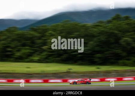 Oyama, Giappone. 8 settembre 2023. 21 KOIZUMI Hiroshi (jpn), MANN Simon (usa), COZZOLINO Kei (jpn), AF Corse, Ferrari 488 GTE Evo, azione durante la 6 ore di Fuji 2023, 6° prova del Campionato Mondiale di Endurance 2023 FIA, dal 7 al 10 settembre 2023 sul Fuji Speedway, a Oyama, Giappone - foto Florent Gooden/DPPI Credit: DPPI Media/Alamy Live News Foto Stock