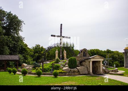 Hoshiv, Ucraina - 30 agosto 2023: Complesso monastico basiliano a Yasna Hora a Hoshiv, Ucraina Foto Stock