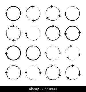 Set di frecce di variazione differenziate per il riciclaggio ecologico Illustrazione Vettoriale