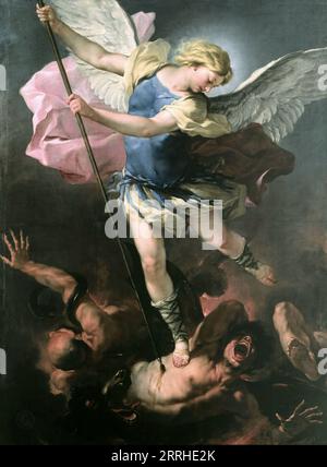 Luca Giordano (1634-1705) - St Michael c.1663 Foto Stock
