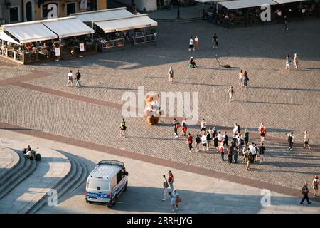 Veduta di Plac Zamkowy, a Varsavia, Polonia Foto Stock