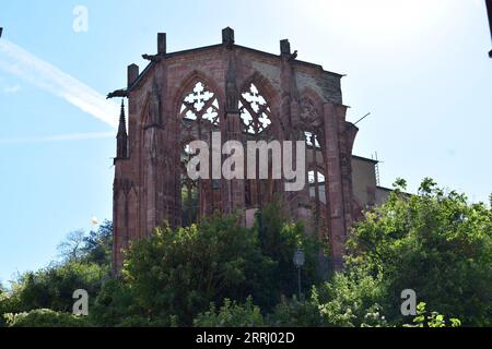 Rovine della cappella a Bacharach sul Reno Foto Stock