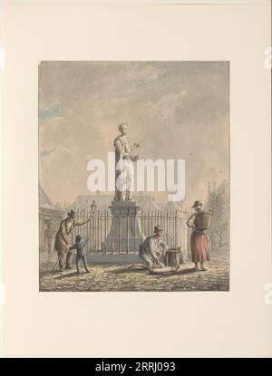 Statua di Laurens Jansz. Coster ad Haarlem, 1780-1836. Foto Stock