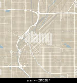 Mappa di Denver, città americana. Mappa dell'area amministrativa