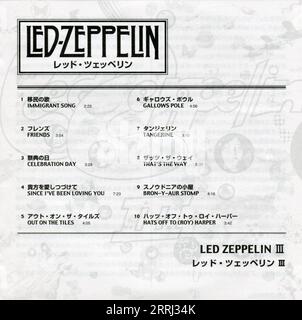 CD: LED Zeppelin – LED Zeppelin III (WPCR-13132), Promo, rilasciato: 10 settembre 2008. Foto Stock