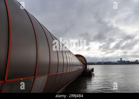 Pontile del terminal dei traghetti di Woodside Foto Stock