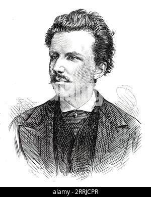 L'ultimo visconte Amberley, 1876 anni. Figlio maggiore di Earl Russell, che per due volte fu primo ministro del Regno Unito, morì di bronchite all'età di 33 anni. John, visconte Amberley, M.A., in ritardo M.P. per Nottingham, morì a Ravenscourt, Trellick, vicino a Monmouth, il 9 gennaio. Sua Signoria nacque il 10 dicembre 1842, figlio maggiore di Earl Russell, K.G., e di Lady Frances Anna Maria, sua moglie, figlia di Gilbert, II conte di Minto. Sposò, l'8 novembre 1864, Katharine Louisa, figlia di Edward John, secondo Lord Stanley di Alderley, e da lei (morta il 28 giugno 1874) lascia due figli sopravvissuti, Jo Foto Stock